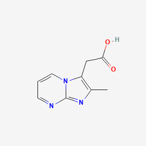 molecular formula C9H9N3O2 B7905574 2-(2-Methylimidazo[1,2-a]pyrimidin-3-yl)acetic acid 