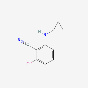 molecular formula C10H9FN2 B7905614 2-(Cyclopropylamino)-6-fluorobenzonitrile 