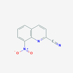 molecular formula C10H5N3O2 B7905617 8-硝基喹啉-2-腈 