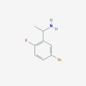 molecular formula C8H9BrFN B7905744 1-(5-Bromo-2-fluorophenyl)ethan-1-amine 