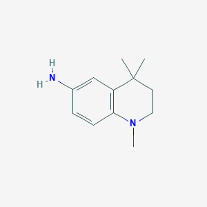 molecular formula C12H18N2 B7905851 1,4,4-Trimethyl-1,2,3,4-tetrahydro-quinolin-6-ylamine CAS No. 1187927-59-8