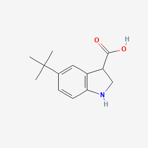 molecular formula C13H17NO2 B7905869 5-tert-butyl-2,3-dihydro-1H-indole-3-carboxylic acid 