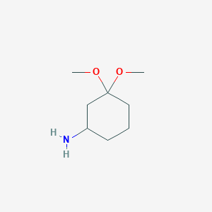 molecular formula C8H17NO2 B7905876 3,3-Dimethoxy-cyclohexylamine 