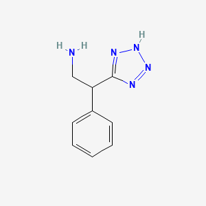 molecular formula C9H11N5 B7905942 2-phenyl-2-(2H-1,2,3,4-tetrazol-5-yl)ethan-1-amine 