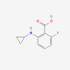 molecular formula C10H10FNO2 B7905973 2-(Cyclopropylamino)-6-fluorobenzoic acid 