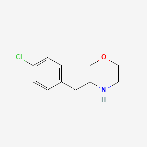 molecular formula C11H14ClNO B7905996 3-(4-Chlorobenzyl)morpholine 