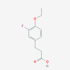 molecular formula C11H13FO3 B7906005 3-(4-Ethoxy-3-fluorophenyl)propanoic acid 