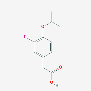 molecular formula C11H13FO3 B7906010 2-(3-Fluoro-4-isopropoxyphenyl)acetic acid 