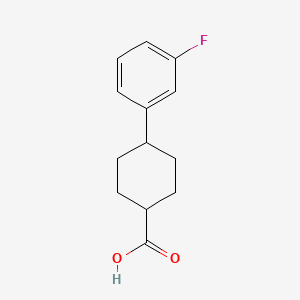 4-(3-Fluorophenyl)cyclohexane-1-carboxylic acid
