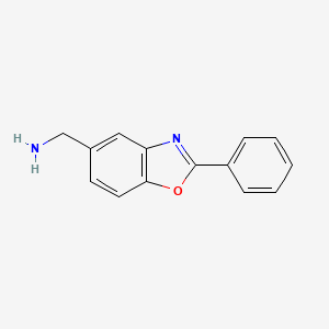 molecular formula C14H12N2O B7906059 (2-Phenylbenzo[d]oxazol-5-yl)methanamine 