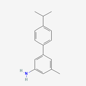 molecular formula C16H19N B7906065 3-Methyl-5-[4-(propan-2-yl)phenyl]aniline 