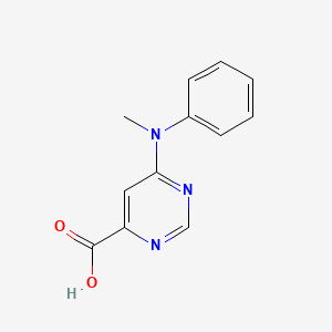 molecular formula C12H11N3O2 B7906075 6-[Methyl(phenyl)amino]pyrimidine-4-carboxylic acid 