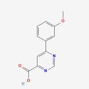 molecular formula C12H10N2O3 B7906087 6-(3-甲氧基苯基)嘧啶-4-羧酸 