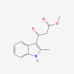 molecular formula C13H13NO3 B7906101 methyl 3-(2-methyl-1H-indol-3-yl)-3-oxopropanoate 
