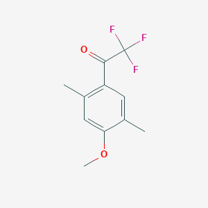 molecular formula C11H11F3O2 B7906104 2,2,2-Trifluoro-1-(4-methoxy-2,5-dimethylphenyl)ethanone 