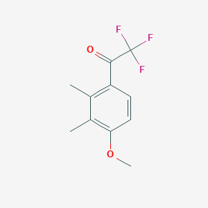 molecular formula C11H11F3O2 B7906120 2,2,2-Trifluoro-1-(4-methoxy-2,3-dimethylphenyl)ethanone 