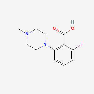 molecular formula C12H15FN2O2 B7906169 2-Fluoro-6-(4-methylpiperazin-1-yl)benzoic acid 