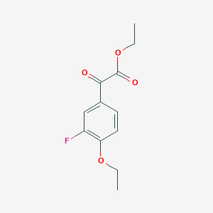 molecular formula C12H13FO4 B7906182 Ethyl 4-ethoxy-3-fluorobenzoylformate 