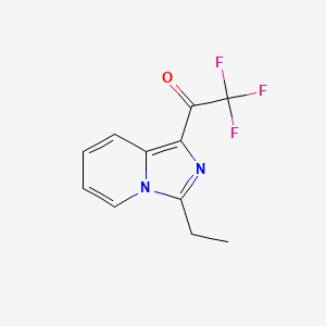 molecular formula C11H9F3N2O B7906191 1-(3-Ethylimidazo[1,5-a]pyridine-1-yl)-2,2,2-trifluoroethanone 