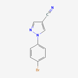 molecular formula C10H6BrN3 B7906213 1-(4-溴苯基)-1H-吡唑-4-腈 CAS No. 1199773-68-6