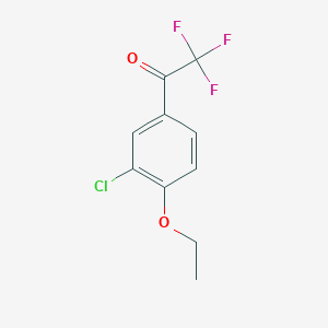 molecular formula C10H8ClF3O2 B7906225 3'-Chloro-4'-ethoxy-2,2,2-trifluoroacetophenone 