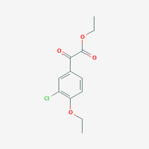 molecular formula C12H13ClO4 B7906239 Ethyl 3-chloro-4-ethoxybenzoylformate 