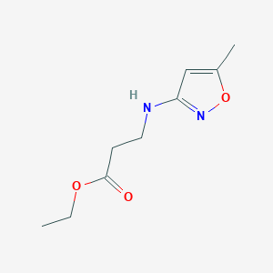 molecular formula C9H14N2O3 B7906284 Ethyl 3-[(5-methyl-1,2-oxazol-3-yl)amino]propanoate 