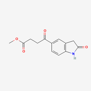 molecular formula C13H13NO4 B7906308 Methyl 4-oxo-4-(2-oxo-1,3-dihydroindol-5-yl)butanoate 