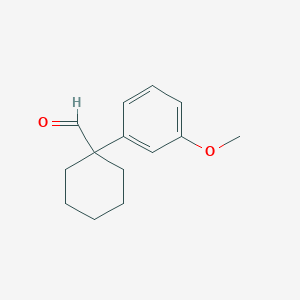 molecular formula C14H18O2 B7906360 1-(3-Methoxyphenyl)cyclohexanecarboxaldehyde 