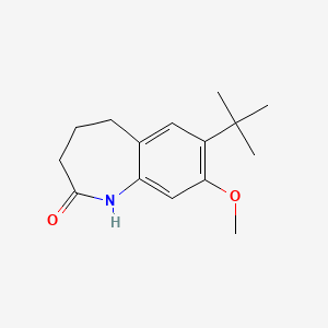 molecular formula C15H21NO2 B7906398 7-tert-butyl-8-methoxy-2,3,4,5-tetrahydro-1H-1-benzazepin-2-one 