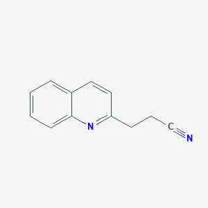 molecular formula C12H10N2 B7906459 3-Quinolin-2-ylpropanenitrile 
