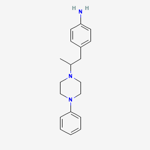 molecular formula C19H25N3 B7906544 4-[2-(4-Phenylpiperazin-1-yl)propyl]aniline 
