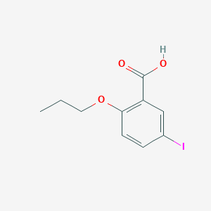 molecular formula C10H11IO3 B7906565 Benzoic acid, 5-iodo-2-propoxy- CAS No. 2100-27-8