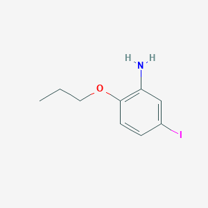 molecular formula C9H12INO B7906568 5-Iodo-2-propoxyaniline 
