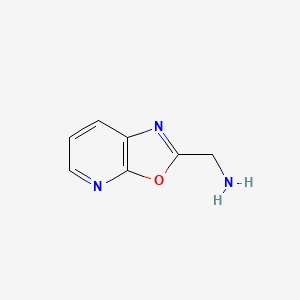 molecular formula C7H7N3O B7906588 Oxazolo[5,4-b]pyridine-2-methanamine 