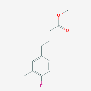 molecular formula C12H15FO2 B7906630 Methyl 4-(4-fluoro-3-methylphenyl)butanoate 