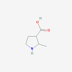 molecular formula C6H11NO2 B7906650 2-Methylpyrrolidine-3-carboxylic acid 
