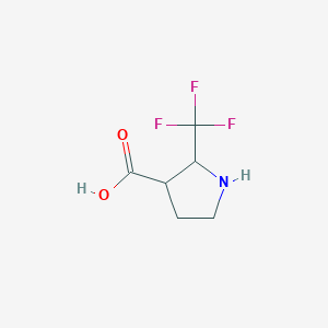 molecular formula C6H8F3NO2 B7906654 2-Trifluoromethyl-pyrrolidine-3-carboxylic acid 