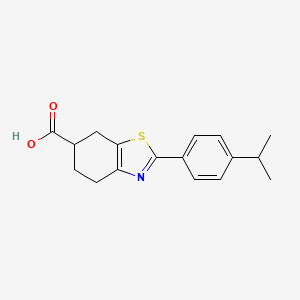2-(4-Propan-2-ylphenyl)-4,5,6,7-tetrahydro-1,3-benzothiazole-6-carboxylic acid