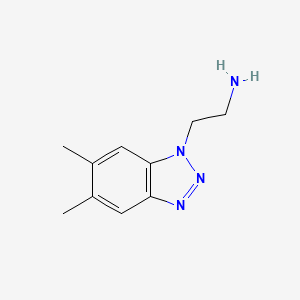 molecular formula C10H14N4 B7906741 2-(5,6-Dimethylbenzotriazol-1-yl)ethanamine 