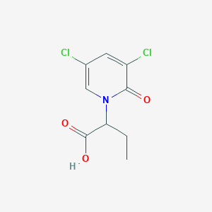 molecular formula C9H9Cl2NO3 B7906747 2-(3,5-Dichloro-2-oxo-1,2-dihydropyridin-1-yl)butanoic acid 