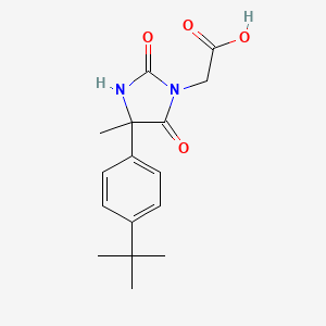 molecular formula C16H20N2O4 B7906780 2-[4-(4-Tert-butylphenyl)-4-methyl-2,5-dioxoimidazolidin-1-yl]acetic acid 