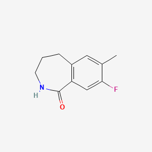 molecular formula C11H12FNO B7906832 8-fluoro-7-methyl-2,3,4,5-tetrahydro-1H-2-benzazepin-1-one 