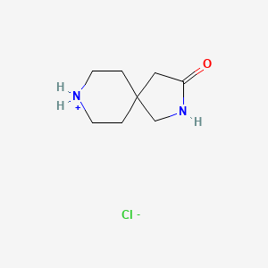 molecular formula C8H15ClN2O B7906870 2-Aza-8-azoniaspiro[4.5]decan-3-one;chloride 