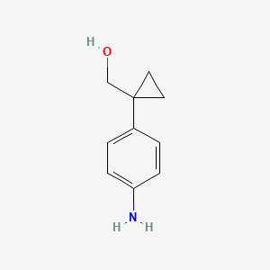 molecular formula C10H13NO B7906900 [1-(4-Aminophenyl)cyclopropyl]methanol 