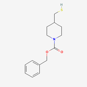 molecular formula C14H19NO2S B7906931 4-Mercaptomethyl-piperidine-1-carboxylic acid benzyl ester 