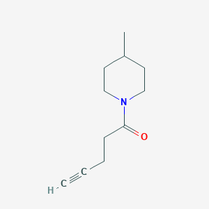 molecular formula C11H17NO B7906957 1-(4-Methylpiperidin-1-yl)pent-4-yn-1-one 