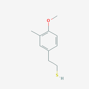 molecular formula C10H14OS B7907026 2-(4-Methoxy-3-methylphenyl)ethanethiol 