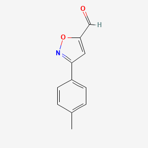 molecular formula C11H9NO2 B7907058 3-(p-Tolyl)isoxazole-5-carbaldehyde 