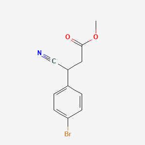 molecular formula C11H10BrNO2 B7907167 Methyl 3-(4-bromophenyl)-3-cyanopropanoate 
